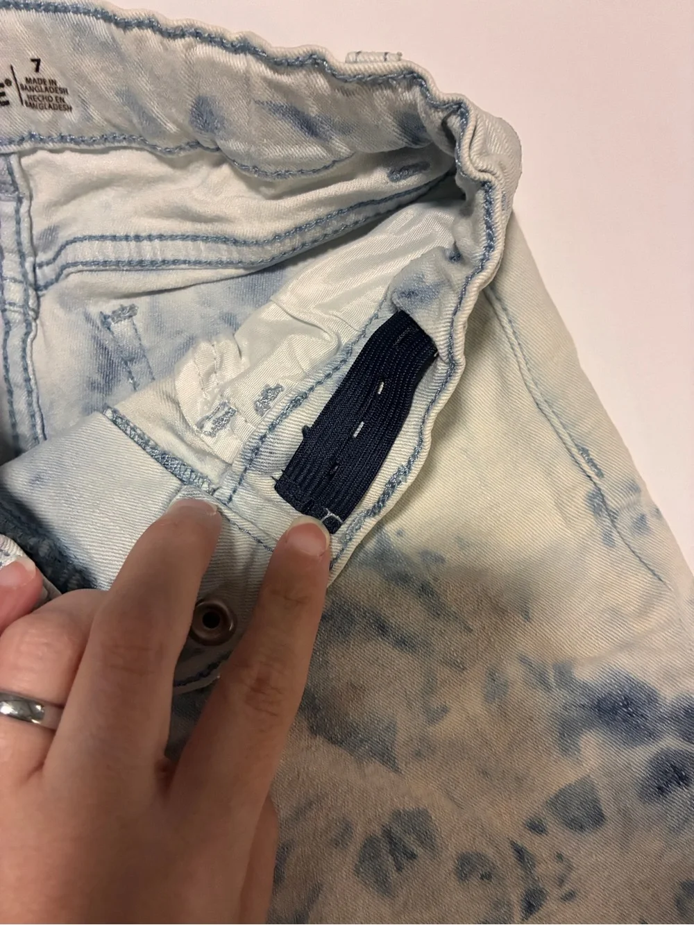 Jordache Light Blue Tie-Dye Denim Shorts